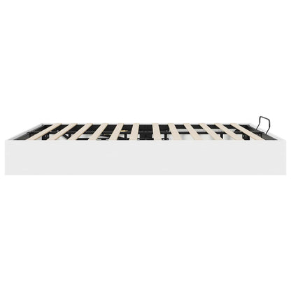 Ottoman Bed Frame White 203 x 160 x 25 cm Engineered Wood