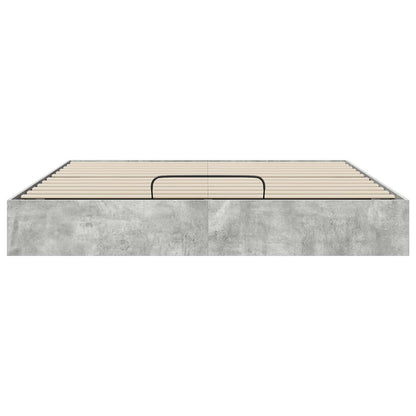 Ottoman Bed Frame Concrete Grey 160 x 200 cm Engineered Wood