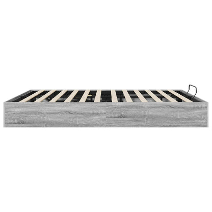 Ottoman Bed Frame Grey Sonoma 203 x 160 x 25 cm Engineered Wood