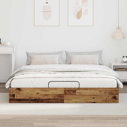 Ottoman Bed Frame Old Wood 160 x 200 cm Engineered Wood