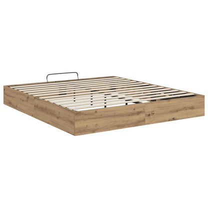 Ottoman Bed Frame with Storage Artisian Oak 203 x 160 x 25 cm