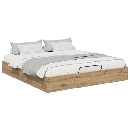 Ottoman Bed Frame with Storage Artisian Oak 203 x 160 x 25 cm