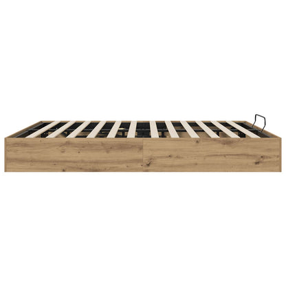 Ottoman Bed Frame with Storage Artisian Oak 203 x 160 x 25 cm