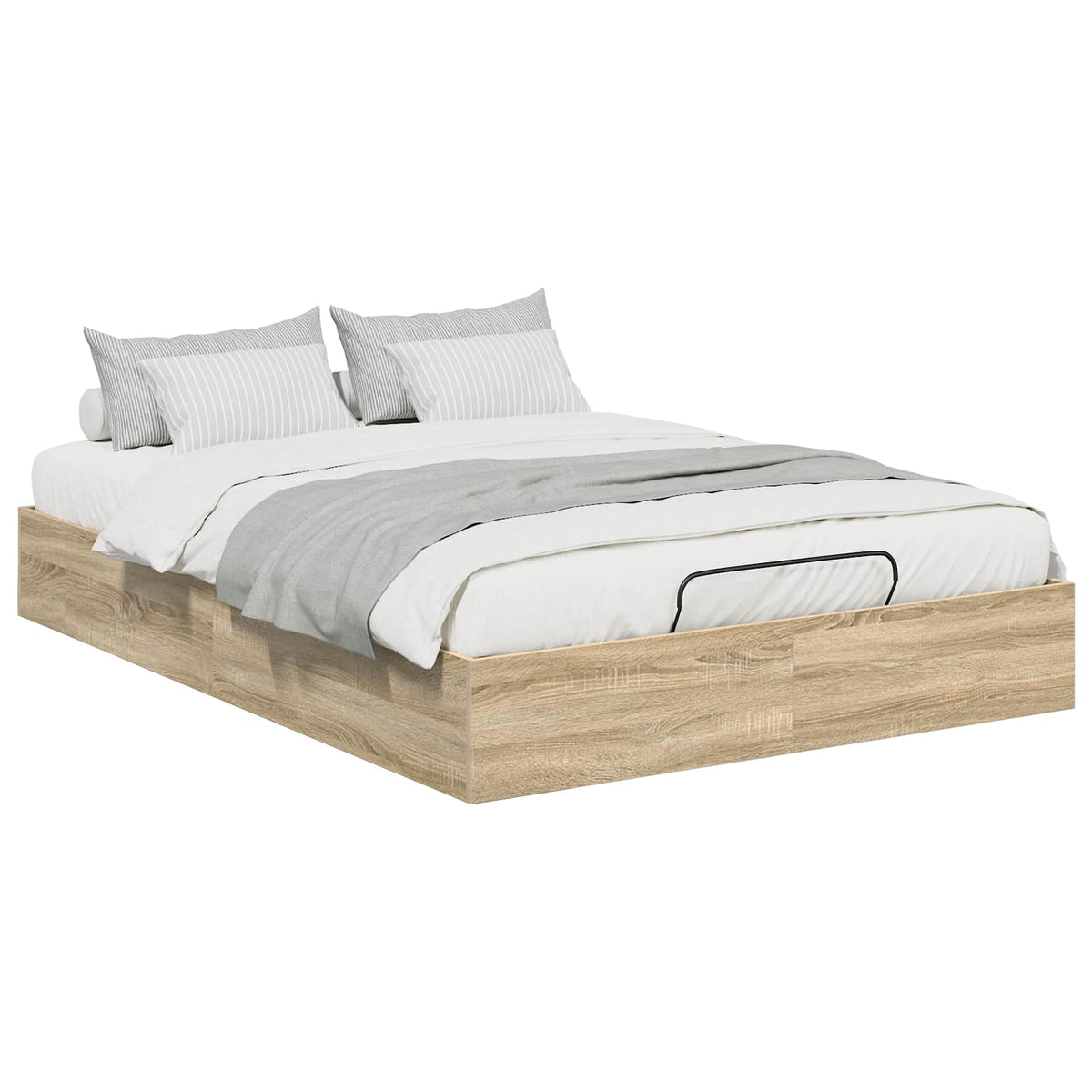 Ottoman Bed Frame Sonoma Oak 140 x 200 cm Engineered Wood