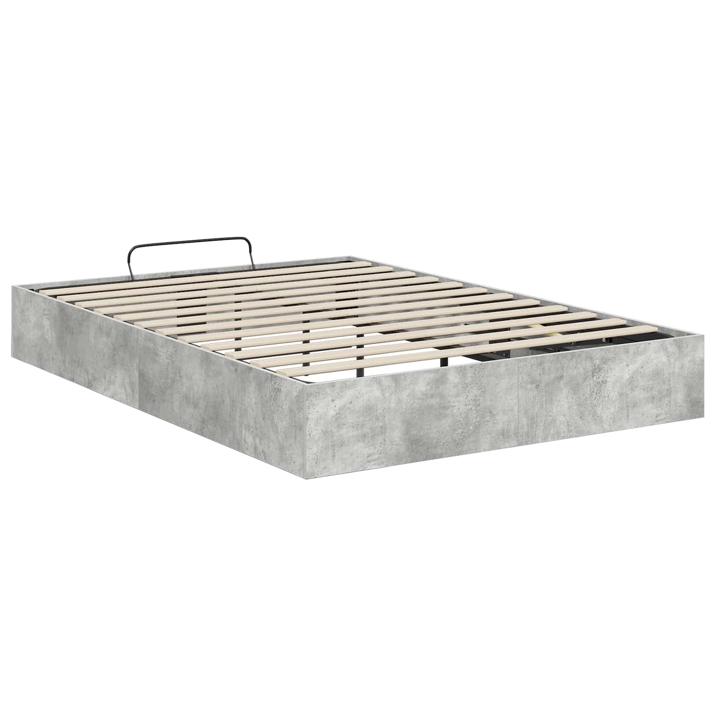 Ottoman Bed Frame Concrete Grey 140 x 200 cm Engineered Wood