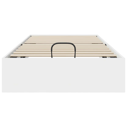 Ottoman Bed Frame with Storage White 203 x 90 x 25 cm Chipboard