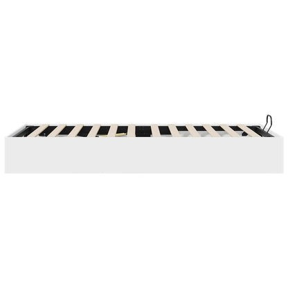 Ottoman Bed Frame White 203 x 90 x 25 cm Engineered Wood