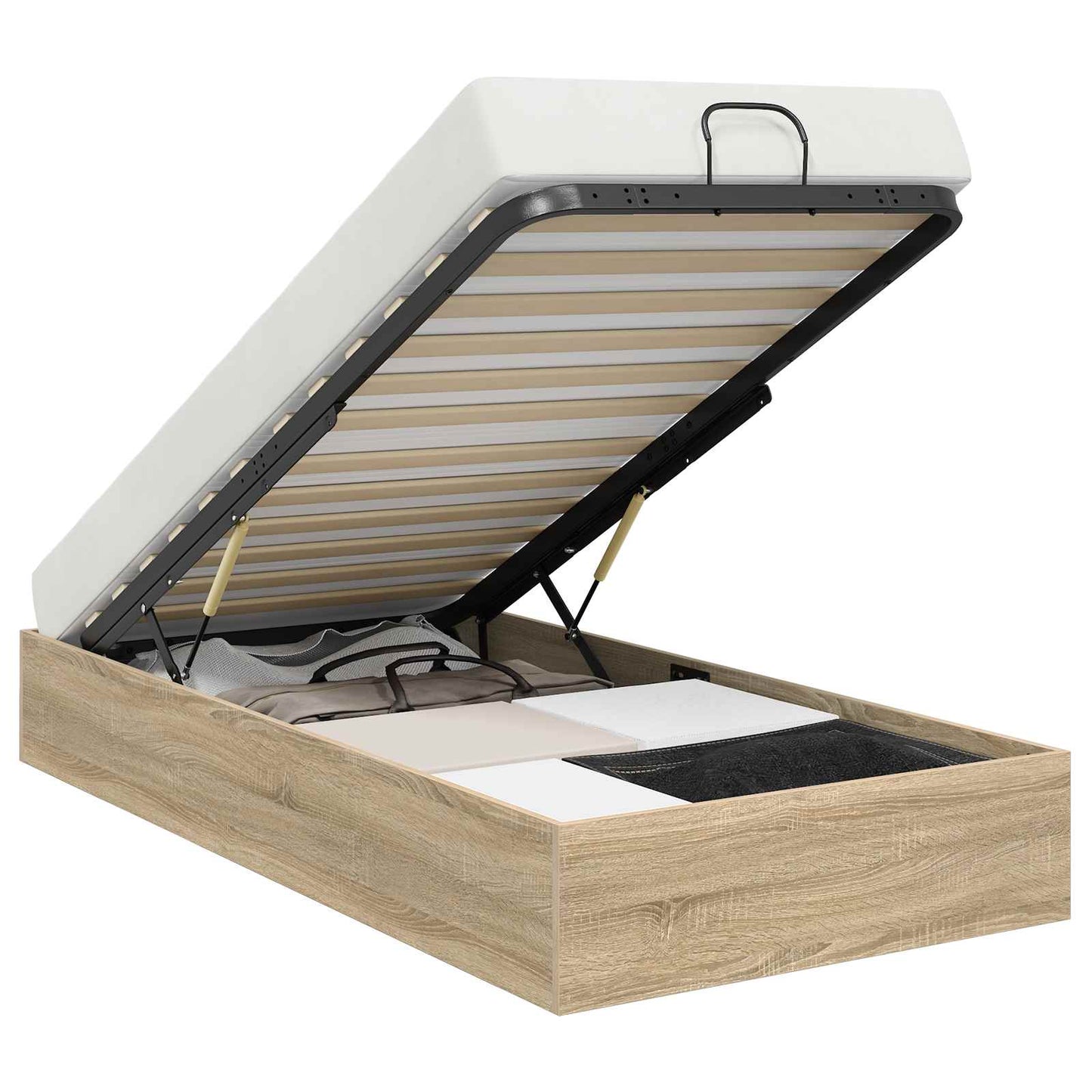 Ottoman Bed Frame Sonoma Oak 203 x 90 x 25 cm Chipboard