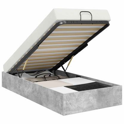 Ottoman Bed Frame Concrete Grey 90 x 200 cm Engineered Wood
