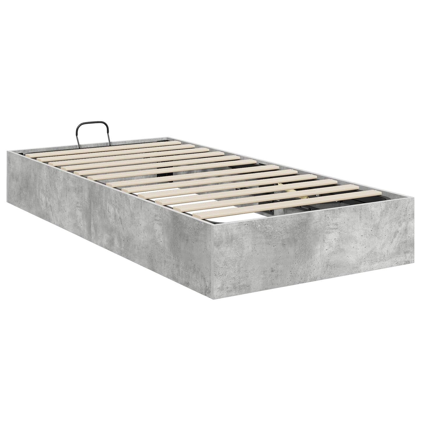 Ottoman Bed Frame Concrete Grey 90 x 200 cm Engineered Wood