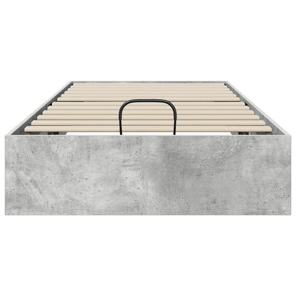 Ottoman Bed Frame Concrete Grey 90 x 200 cm Engineered Wood