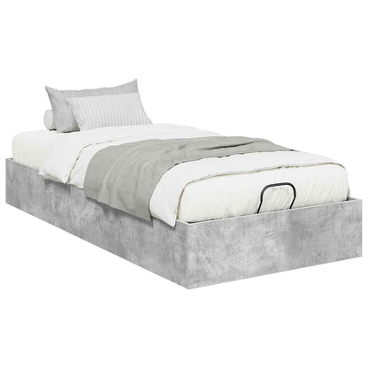 Ottoman Bed Frame Concrete Grey 90 x 200 cm Engineered Wood