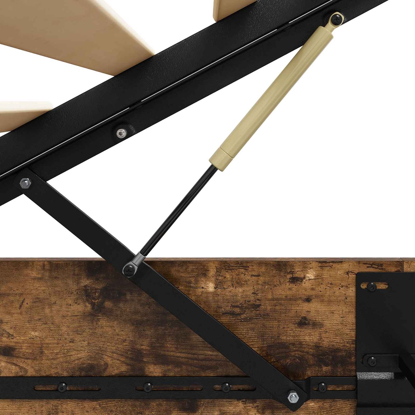 Ottoman Bed Frame Smoked Oak 203 x 90 x 25 cm Chipboard