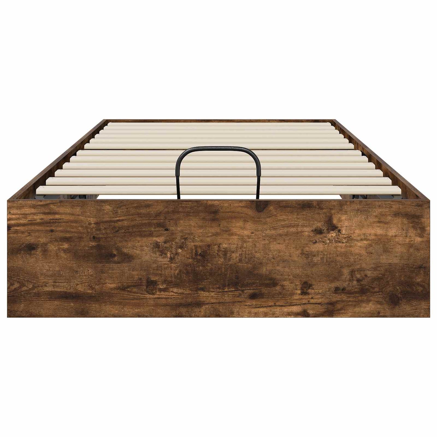 Ottoman Bed Frame Smoked Oak 203 x 90 x 25 cm Engineered Wood