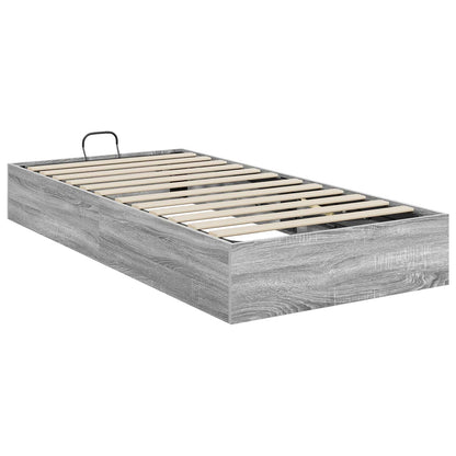 Ottoman Bed Frame Grey Sonoma 203 x 90 x 25 cm Chipboard