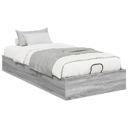 Ottoman Bed Frame Grey Sonoma 203 x 90 x 25 cm Engineered Wood
