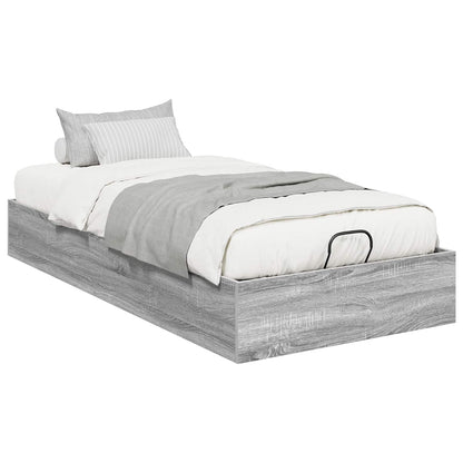 Ottoman Bed Frame Grey Sonoma 203 x 90 x 25 cm Engineered Wood