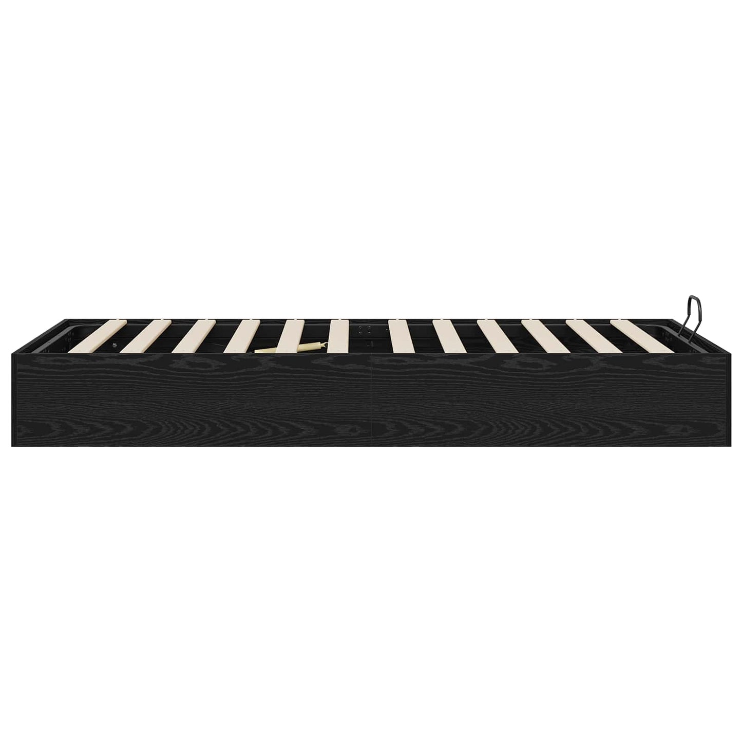 Ottoman Bed Frame Black Oak 80.5 x 200 cm Engineered Wood