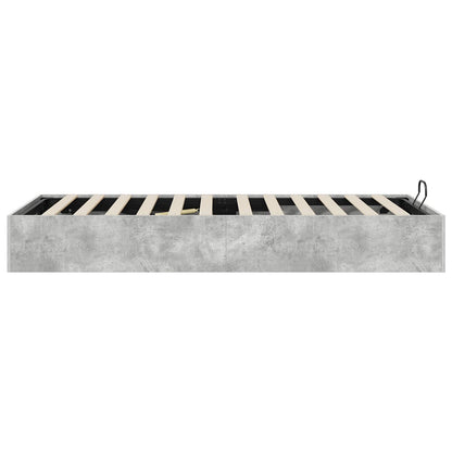 Ottoman Bed Frame Concrete Grey 80.5 x 200 cm Engineered Wood