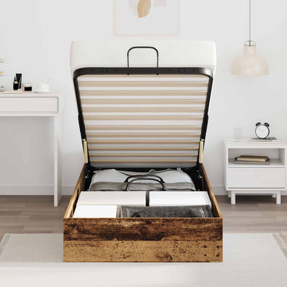 Ottoman Bed Frame Old Wood 80.5 x 200 cm Engineered Wood