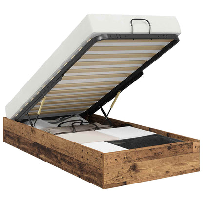 Ottoman Bed Frame Old Wood 80.5 x 200 cm Engineered Wood