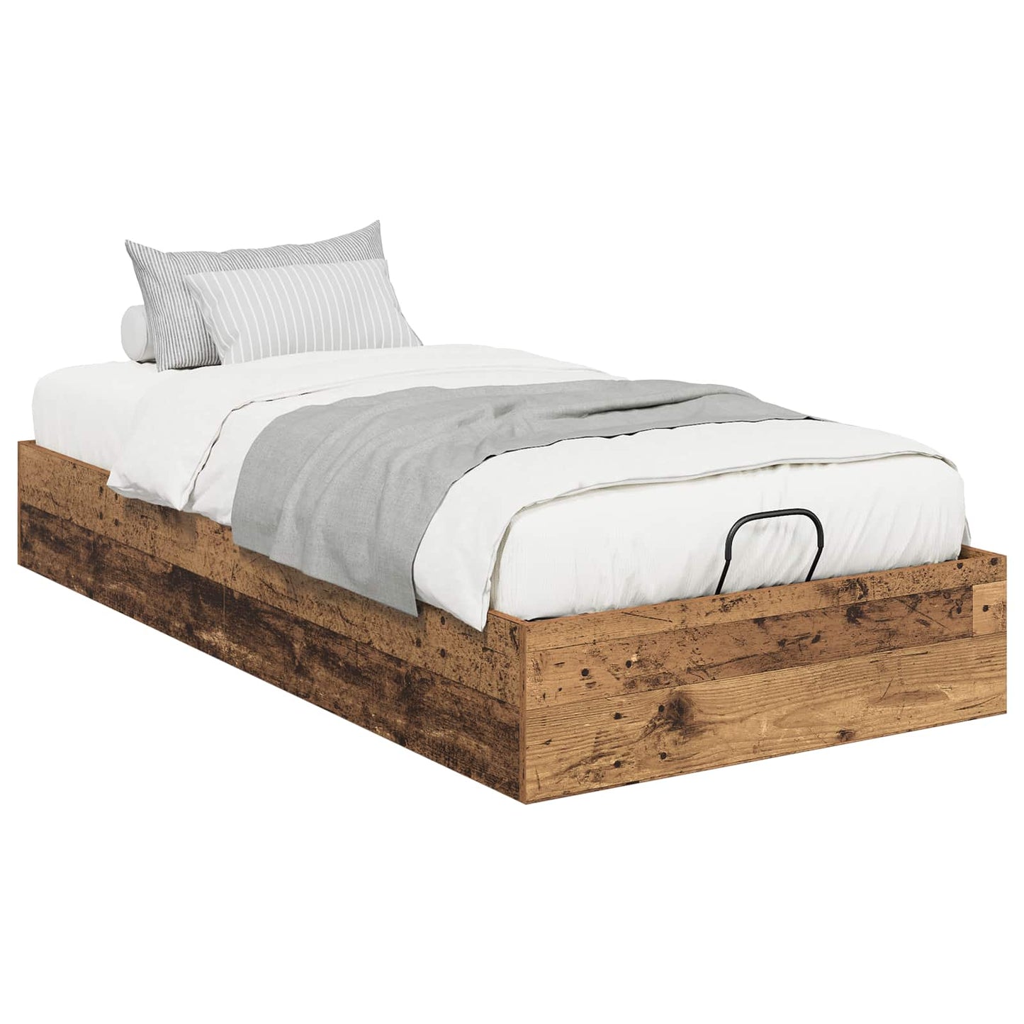 Ottoman Bed Frame Old Wood 80.5 x 200 cm Engineered Wood