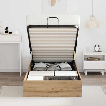 Ottoman Bed Frame Artisan Oak 80.5 x 200 cm Engineered Wood