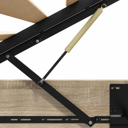 Ottoman Bed Frame Sonoma Oak 140 x 190 cm Engineered Wood