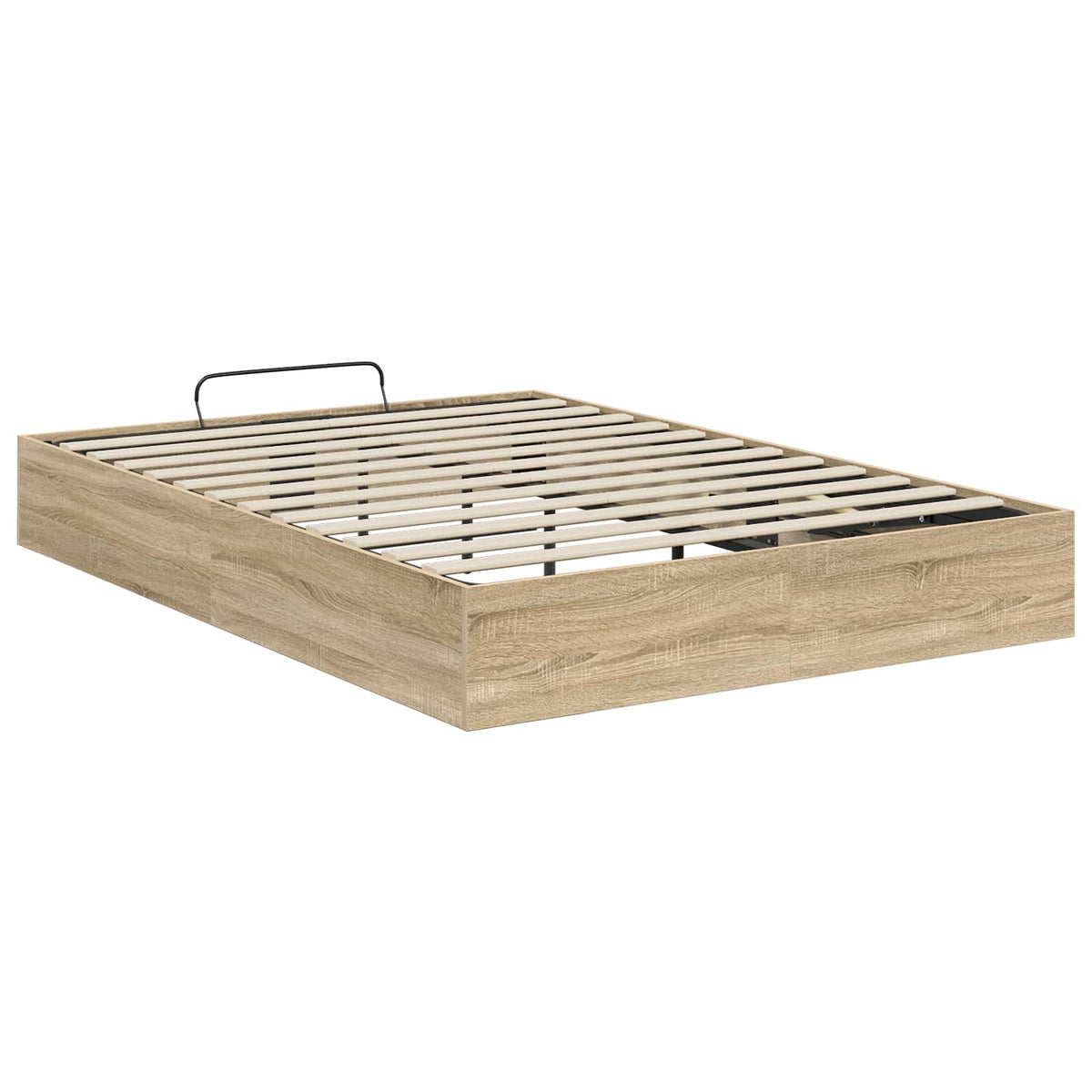 Ottoman Bed Frame Sonoma Oak 140 x 190 cm Engineered Wood