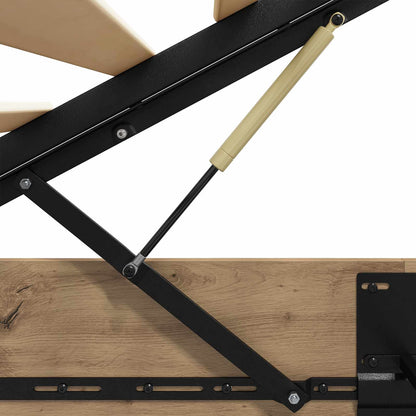 Ottoman Bed Frame Artisan Oak 140 x 200 cm Engineered Wood