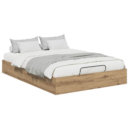Ottoman Bed Frame Artisan Oak 140 x 200 cm Engineered Wood
