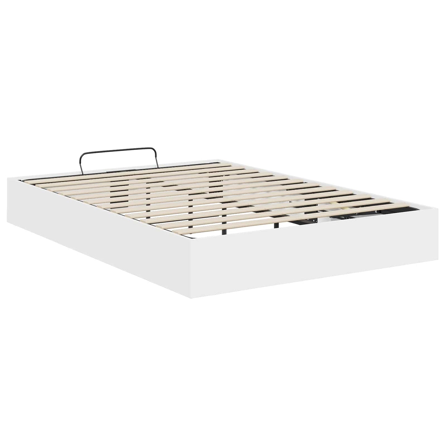 Ottoman Bed Frame White 193 x 135 x 25 cm Engineered Wood