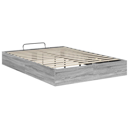 Ottoman Bed Frame Grey Sonoma 193 x 135 x 25 cm Chipboard