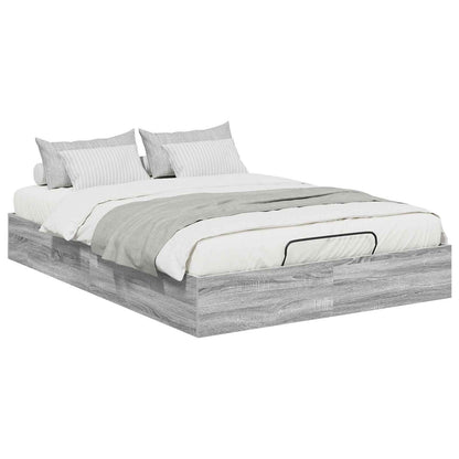 Ottoman Bed Frame Grey Sonoma 193 x 120 x 25 cm Engineered Wood