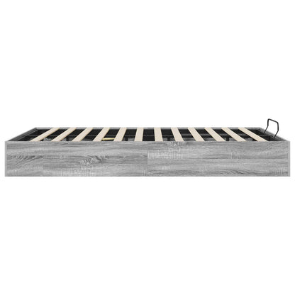 Ottoman Bed Frame Grey Sonoma 193 x 120 x 25 cm Engineered Wood