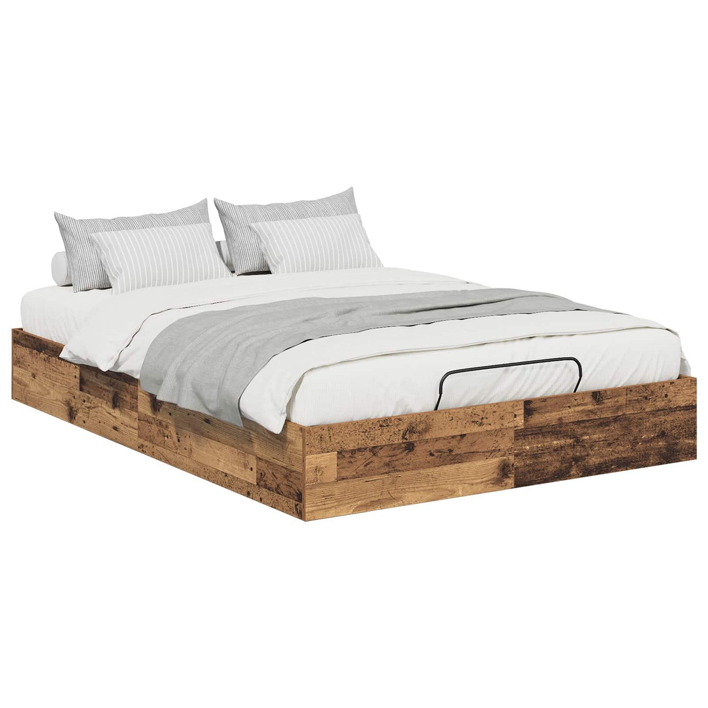 Ottoman Bed Frame Old Wood 193 x 120 x 25 cm Engineered Wood