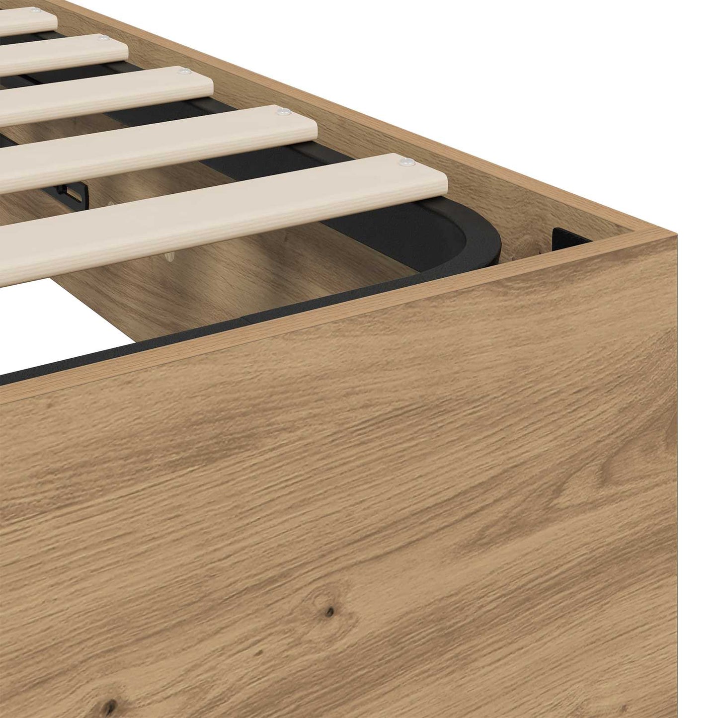 Ottoman Bed Frame Artisan Oak 120 x 190 cm Engineered Wood
