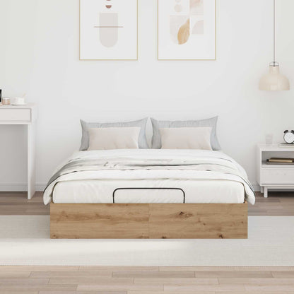 Ottoman Bed Frame Artisan Oak 120 x 190 cm Engineered Wood