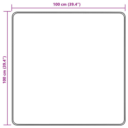 Rug Runner MARSA Cream 100 x 100 cm Polyester and PVC
