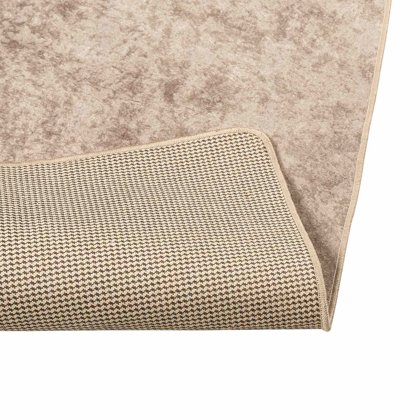 Rug Runner MARSA Beige 50 x 200 cm Polyester and PVC