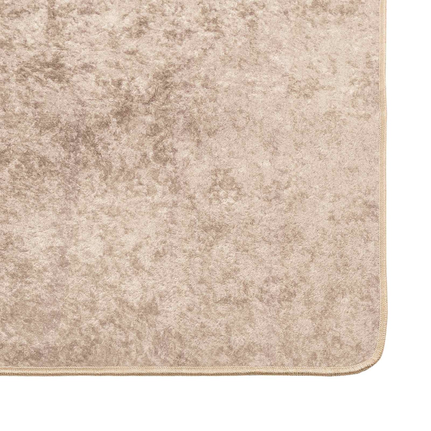 Rug Runner MARSA Beige 50 x 200 cm Polyester and PVC