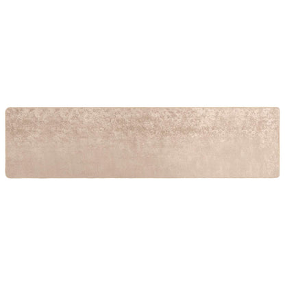 Rug Runner MARSA Beige 50 x 350 cm Polyester and PVC