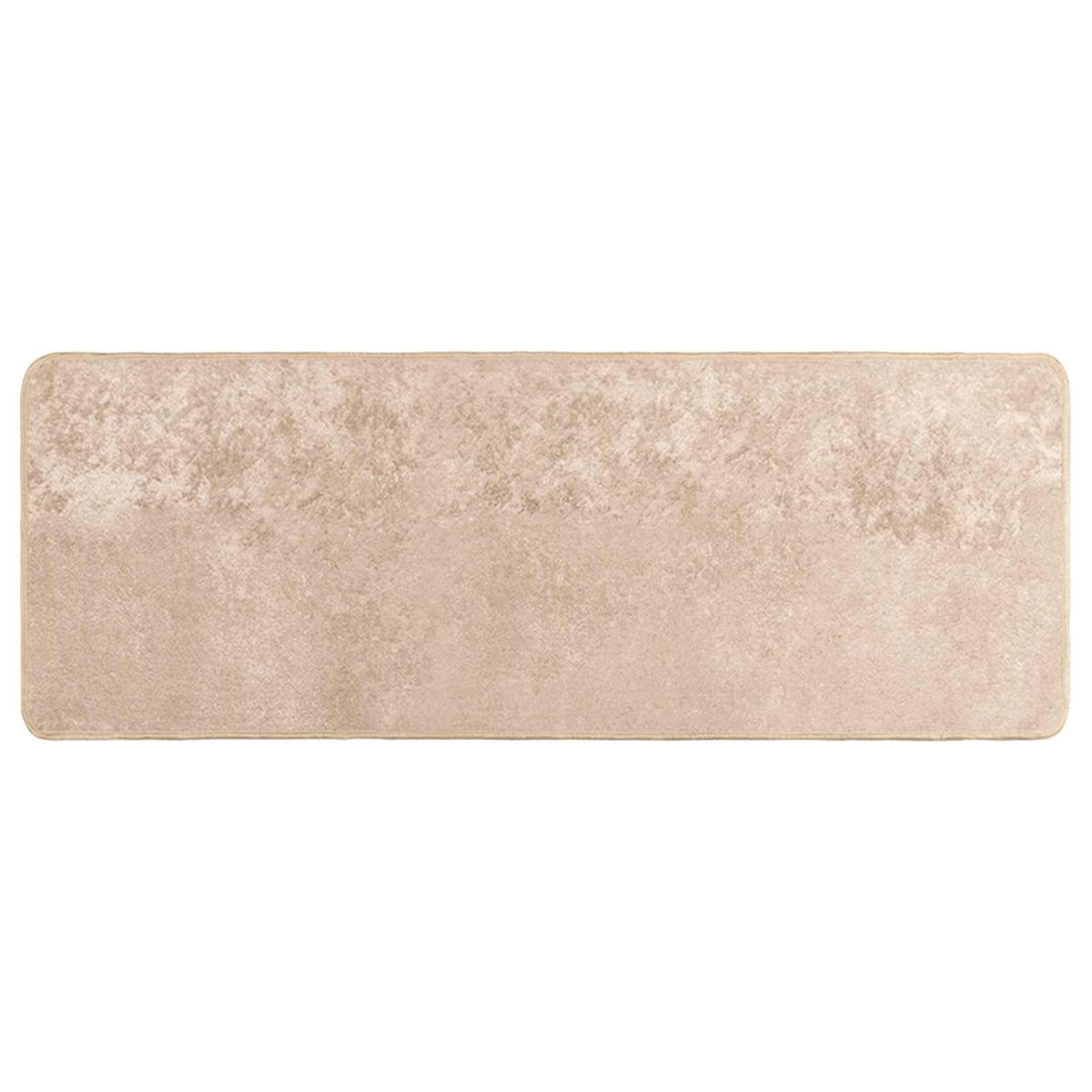 Rug Runner MARSA Beige 100 x 250 cm Polyester and PVC