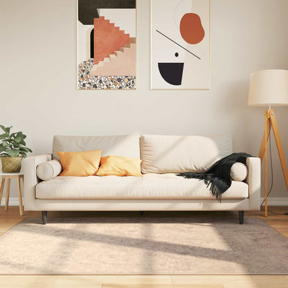 Rug Runner MARSA Beige 120 x 170 cm Polyester and PVC
