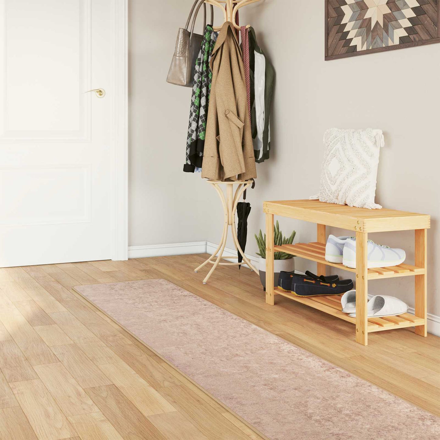 Rug Runner MARSA Sand 50 x 300 cm Polyester and PVC