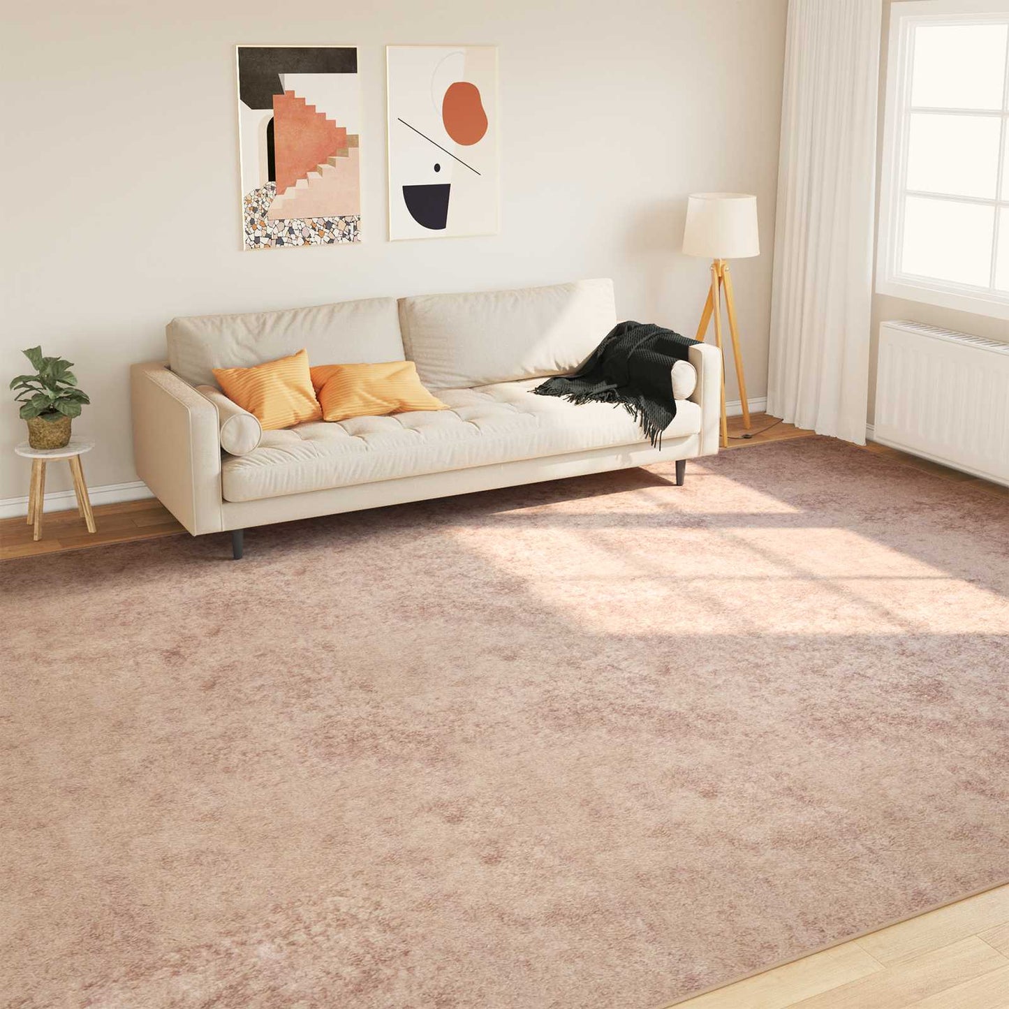 Rug Runner MARSA Sand 300 x 400 cm Polyester and PVC