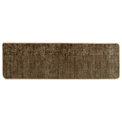 Rug Runner MARSA Forest Green 80 x 250 cm Polyester and PVC
