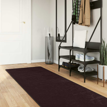 Rug Runner MARSA Anthracite 80 x 400 cm Polyester and PVC