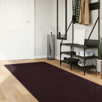 Rug Runner MARSA Anthracite 100 x 450 cm Polyester and PVC