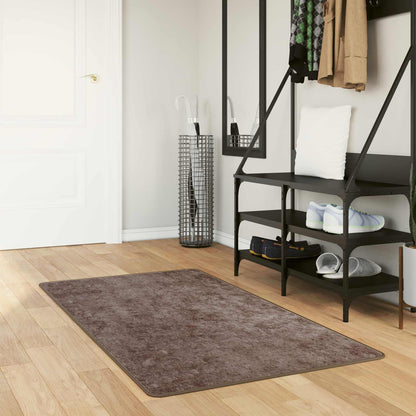 Rug Runner MARSA Grey 80 x 100 cm Polyester and PVC